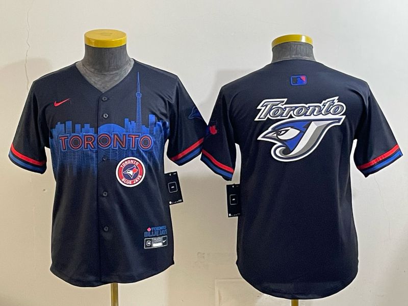 Youth 2025 Toronto Blue Jays Blank black Joint Name Nike MLB Jersey 021